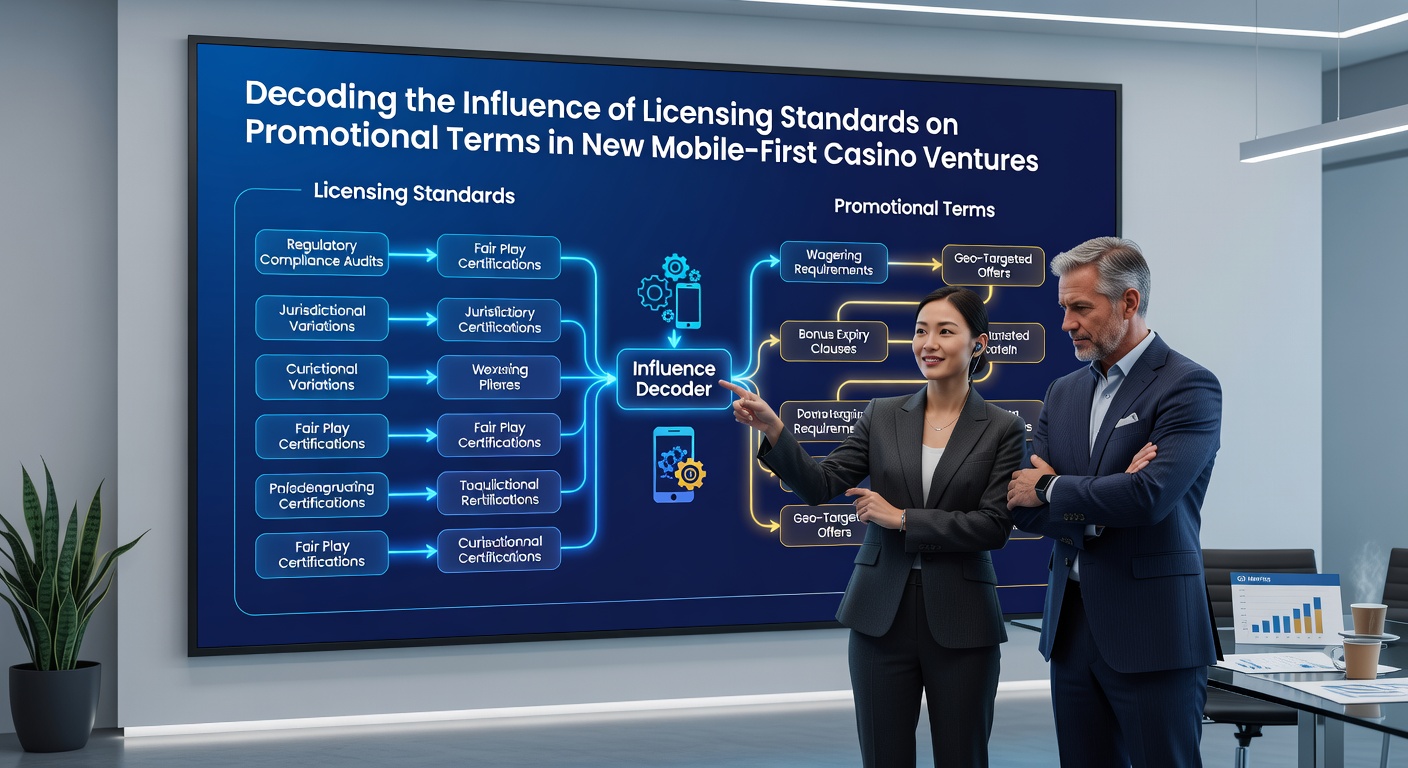 Mobile app interface displaying casino promotions with licensing compliance indicators