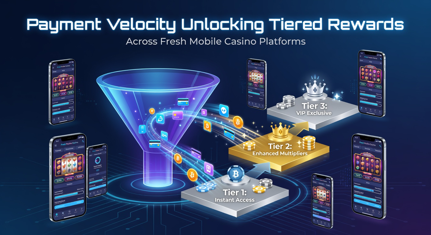Illustration von Belohnungsstufen und mobilen Zahlungsflüssen in Casino-Apps